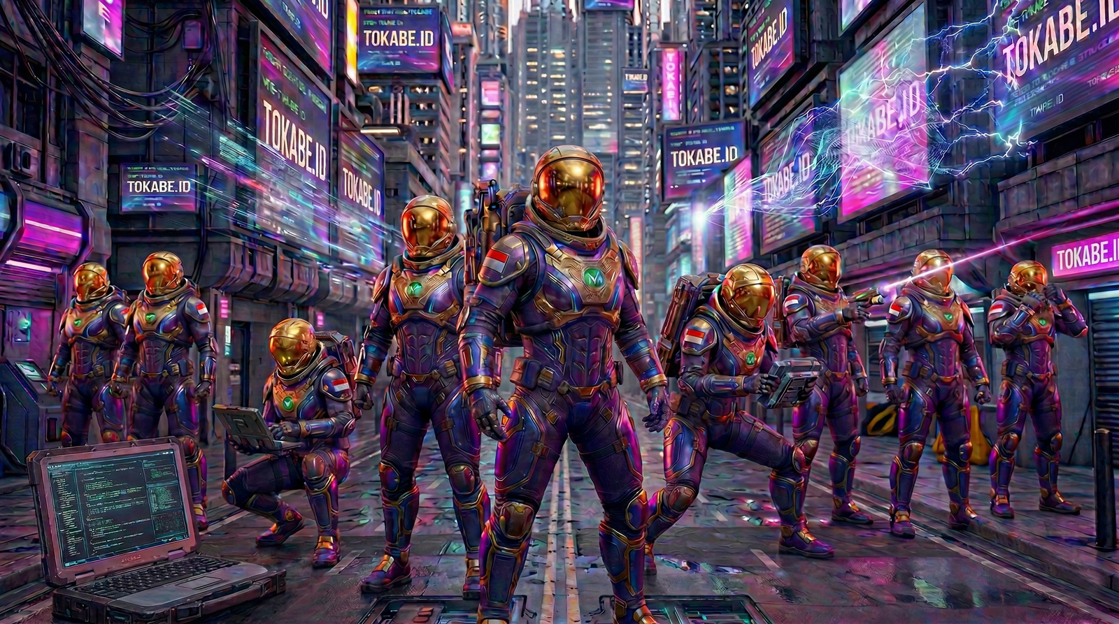 Banner hero Tokabe.id - In today's fast-paced world, having a great product isn't enough; it needs to be seen. Our team is built to orchestrate your entire advertising ecosystem, expertly navigating the complexities of modern marketing. - Our mission is clear: to ensure your message—whether through dynamic digital campaigns or premium physical materials—cuts through the noise, commands the spotlight, and connects with the audience that matters most.