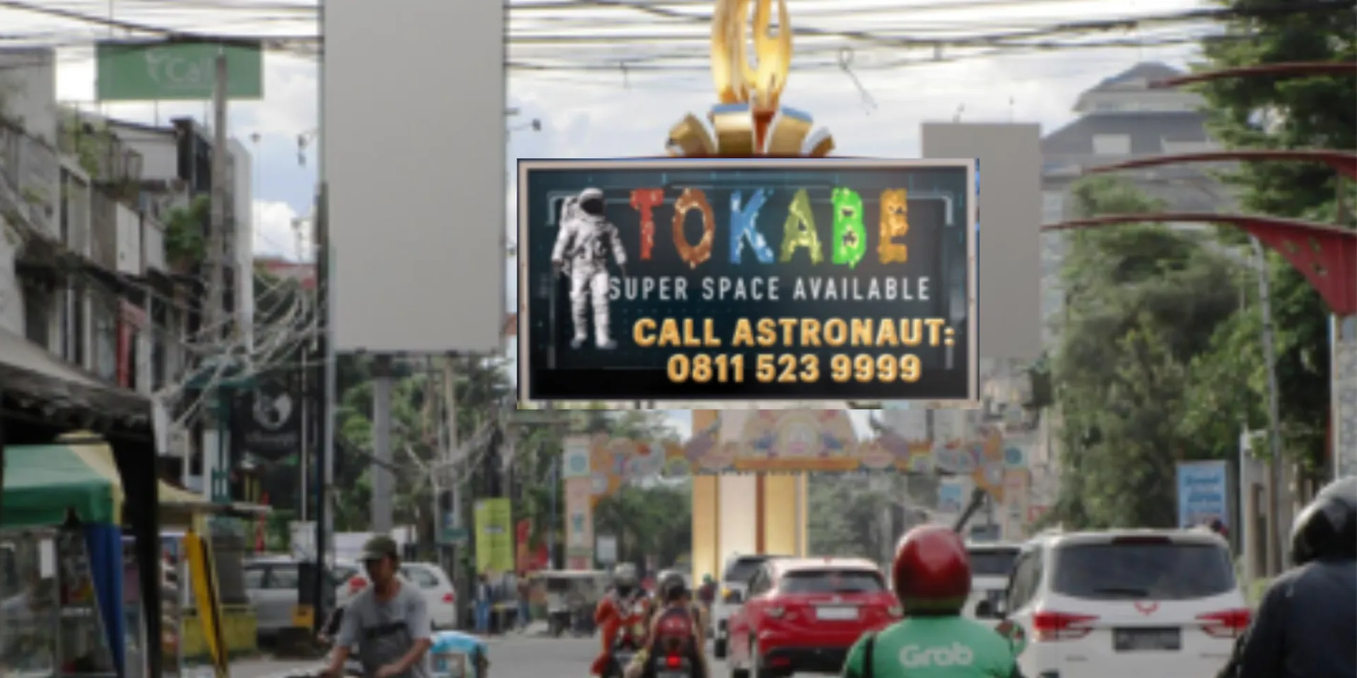 Layanan Videotron DOOH Tokabe.id - Jl. S. Parman Simp. Jl. Gajah Mada (View Zainul Arifin), Medan - Jasa videotron outdoor Medan
