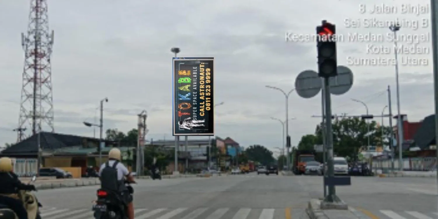 Sewa Reklame Billboard Tokabe.id - Jl. Asrama Simp. Jl. Ringroad, Kec. Medan Sunggal, Medan - Titik billboard strategis Medan