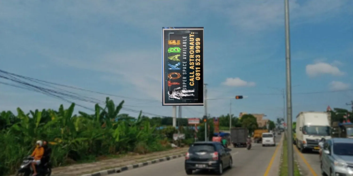 Sewa Reklame Billboard Tokabe.id - Jl. Medan - Tebing Tinggi Depan Polda Sumut KM 9,5, Medan - Billboard Tebing Tinggi