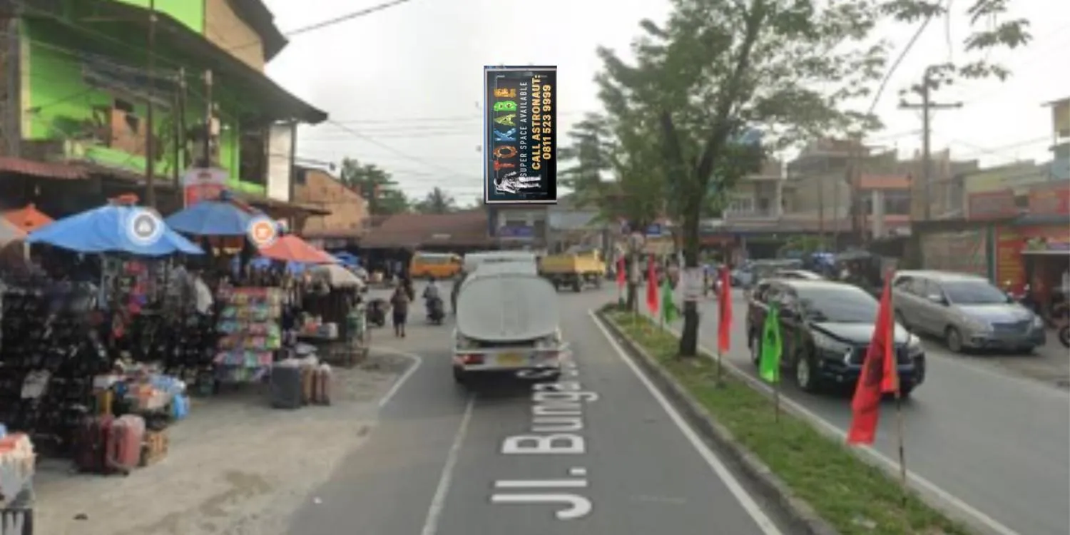 Sewa Reklame Billboard Tokabe.id - Jl. Flamboyan Raya Simp. Pasar Melati, Medan - Titik billboard strategis Medan