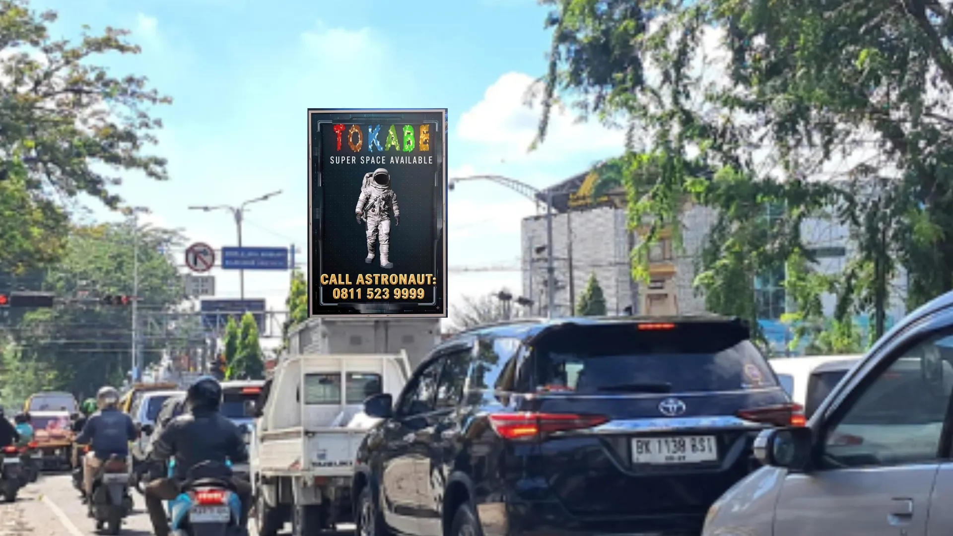 Sewa Reklame Billboard Tokabe.id - Jl. SM Raja Simp. Juanda (depan Milo Karaoke) Sisi A, Medan - Billboard Lintas Sumatera
