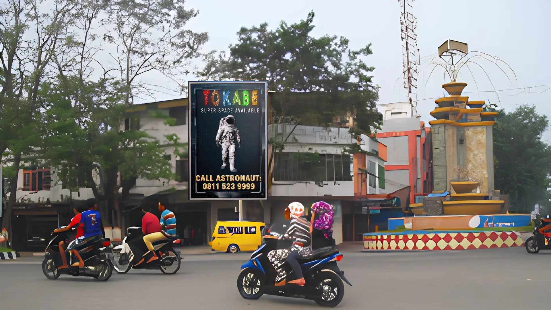 Sewa Reklame Billboard Tokabe.id - Jl. Zainul Arifin, di persimpangan Bundaran Stabat, Stabat, Kabupaten Langkat, Provinsi Sumatera Utara - Jasa sewa billboard Medan