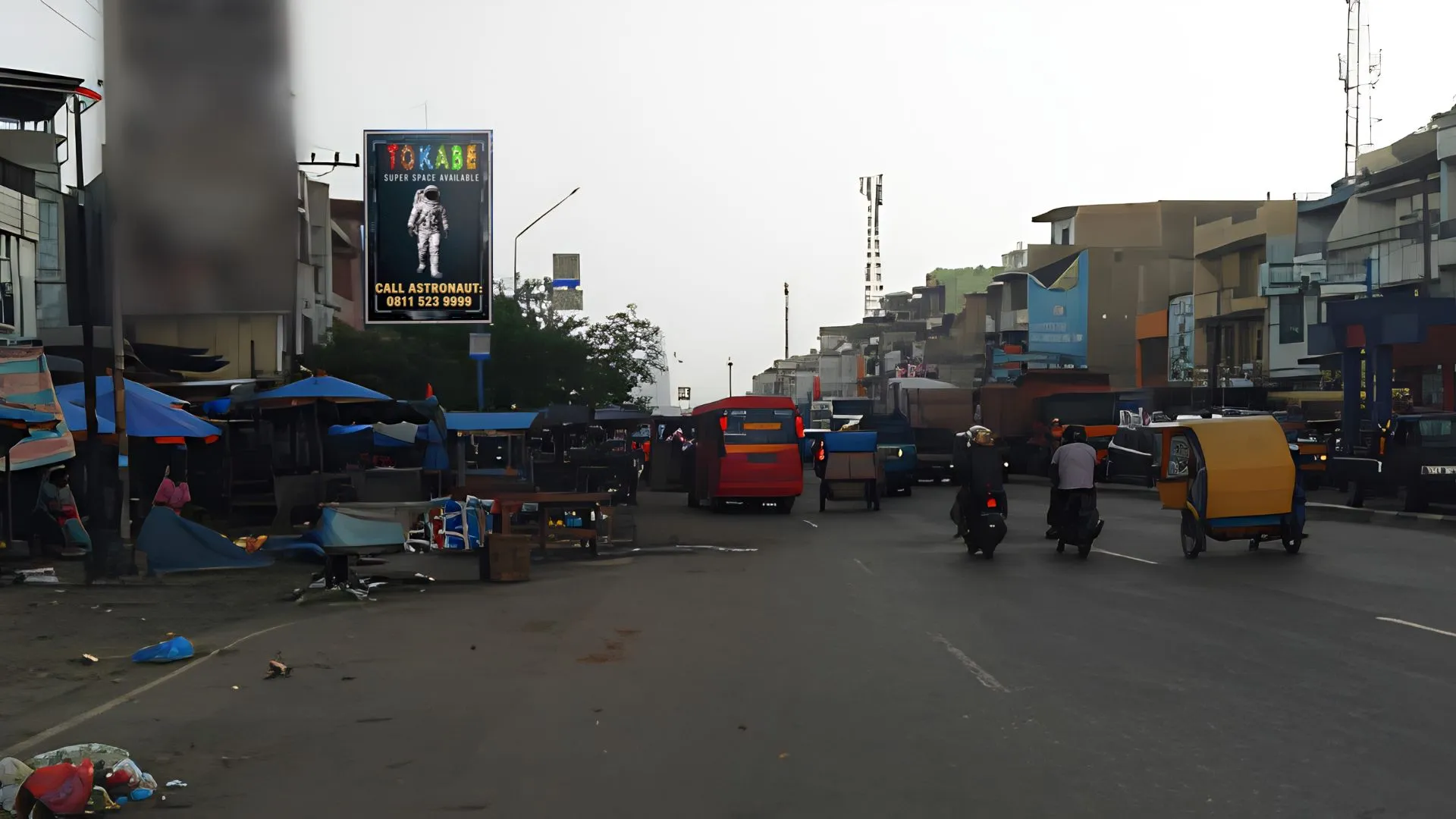 Sewa Reklame Billboard Tokabe.id - Jl. Gatot Subroto (Pasar Kp. Lalang), Medan - Harga sewa billboard Medan