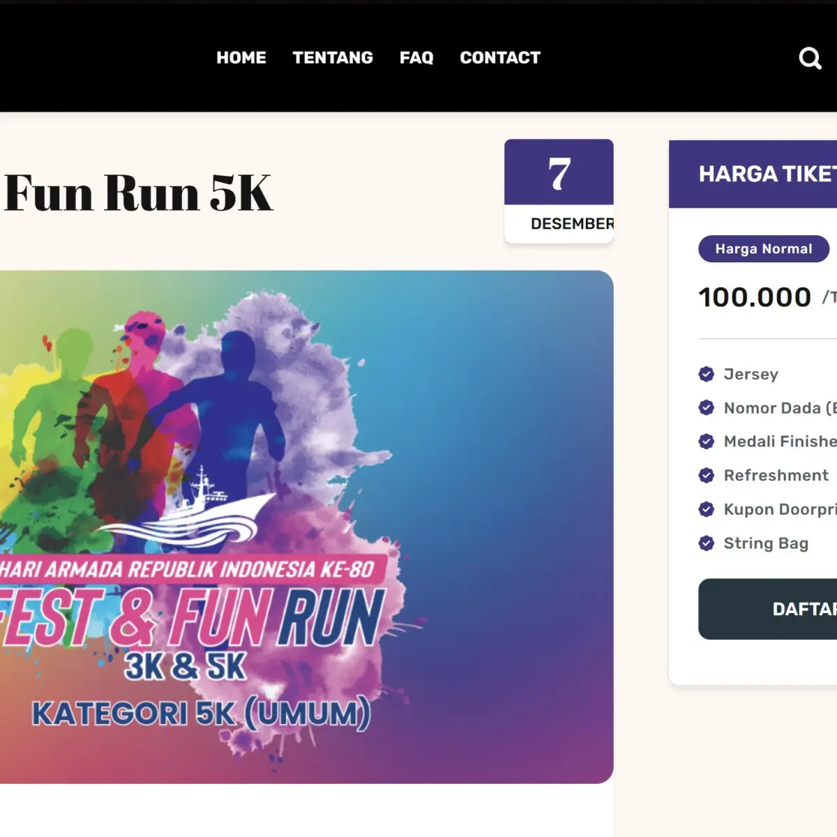 Event Organizer & Brand Activation Tokabe.id - Pendaftaran Fun Run Gallery 10 - Sewa laptop Medan untuk event